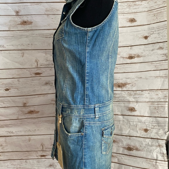 NEW Hydraulic Premium NYC Denim stretch JEAN DRESS - Picture 4 of 13